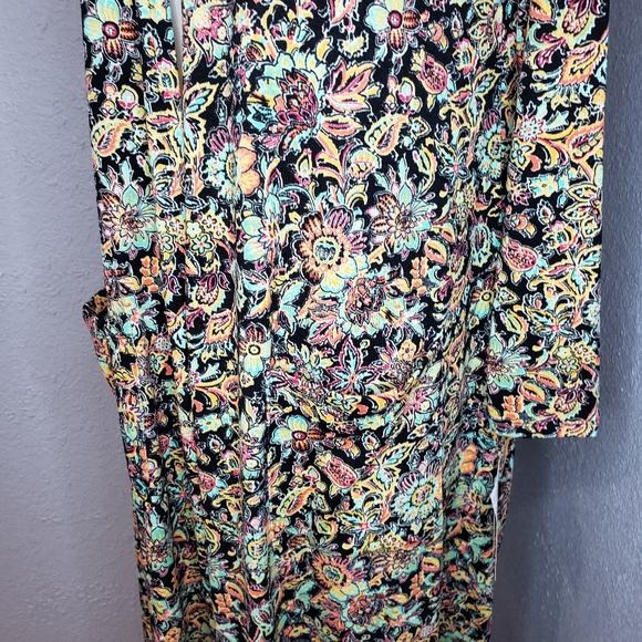 NWT LulaRoe Neon Floral Print Sarah Duster - Picture 4 of 7